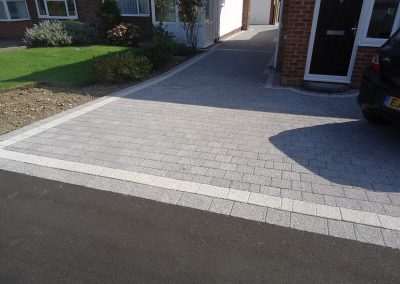 block paved driveway